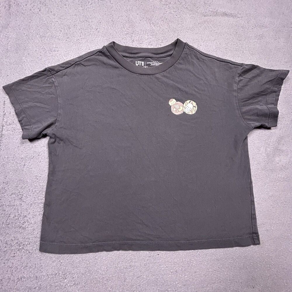 Uniqlo UT Chiikawa Sanrio Characters T Shirt Kids 140 Dark Gray Sweets Graphic
